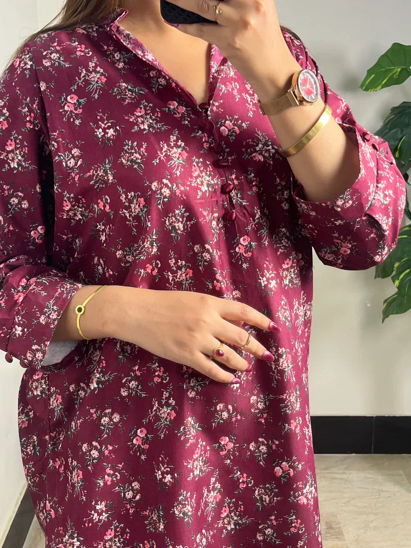 Lishba 2pcs-  All over printed  Lown Cotton Affordable Dresses