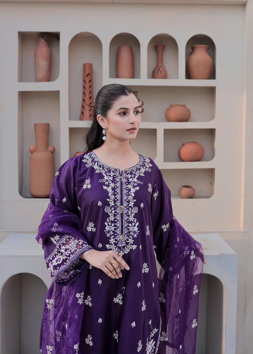 ANARKALI LAWN EMBROIDERY 3 PIECE SUIT