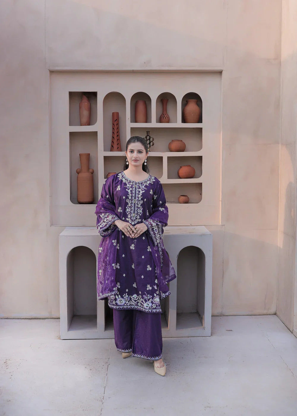 ANARKALI LAWN EMBROIDERY 3 PIECE SUIT