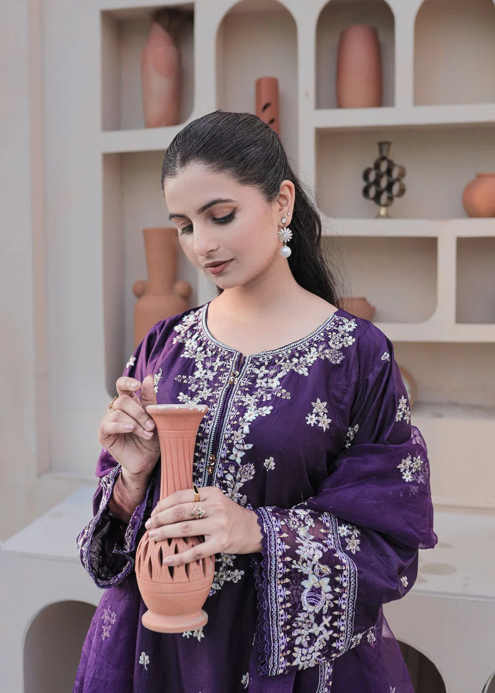 ANARKALI LAWN EMBROIDERY 3 PIECE SUIT