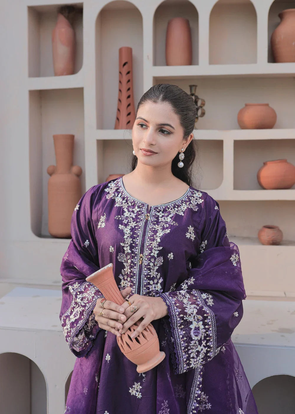 ANARKALI LAWN EMBROIDERY 3 PIECE SUIT
